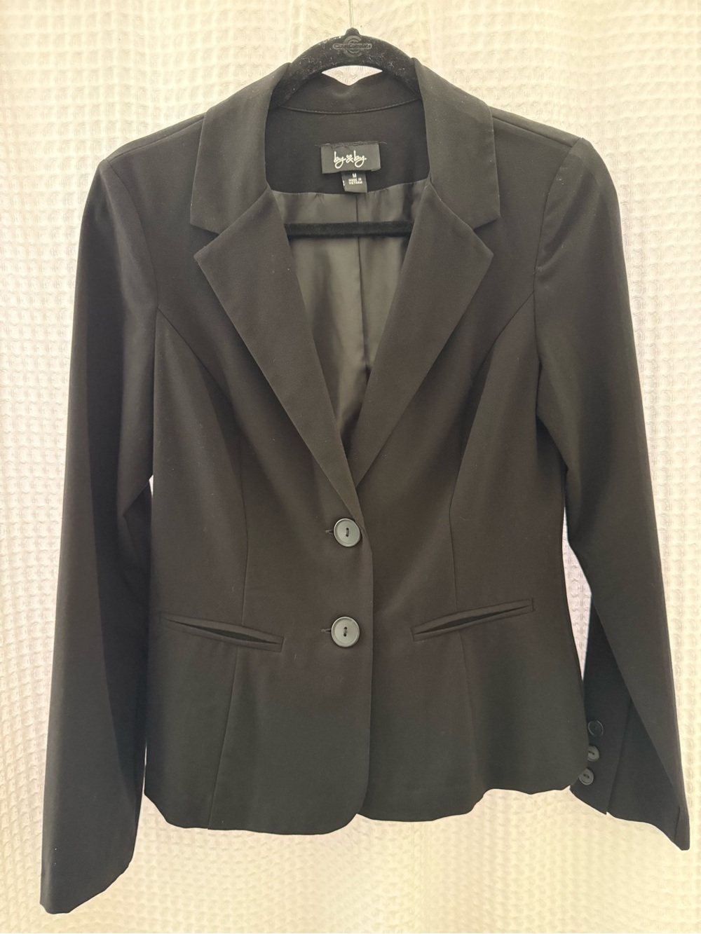 By & By Black Fitted Two-Button Blazer